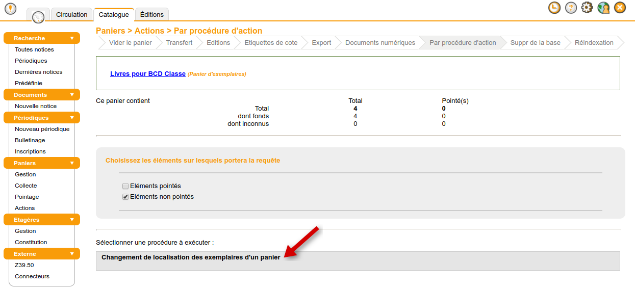 Procédure de relocalisation