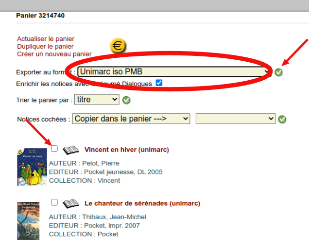 Exporter : choix du format